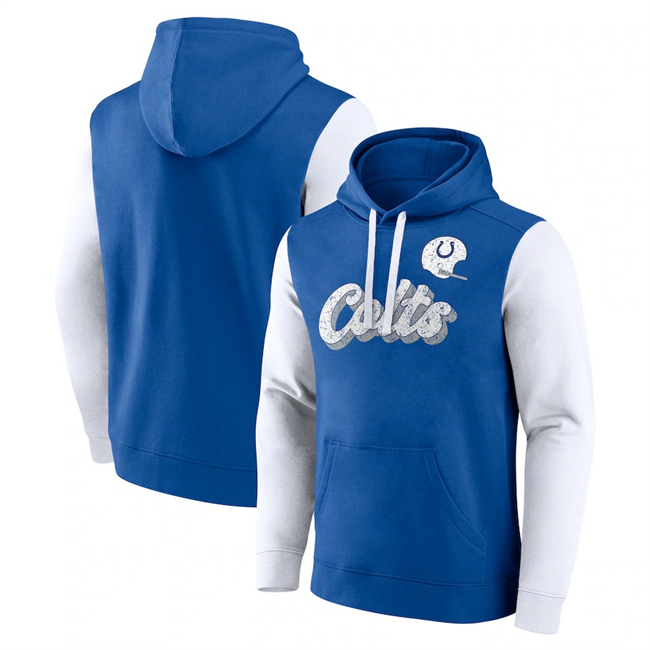 Men's Blue/White Indianapolis Colts Fleece Pullover Hoodie